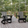 image:imageFlash Furniture Halifax Adirondack Rocking Chair with Cup Holder Weather Resistant Poly Resin Adirondack Rocking Chair BlueGrey