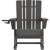 image:imageFlash Furniture Halifax Adirondack Rocking Chair with Cup Holder Weather Resistant Poly Resin Adirondack Rocking Chair BlueGrey
