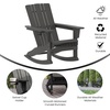 image:imageFlash Furniture Halifax Adirondack Rocking Chair with Cup Holder Weather Resistant Poly Resin Adirondack Rocking Chair BlueGrey