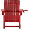 image:imageFlash Furniture Halifax Adirondack Rocking Chair with Cup Holder Weather Resistant Poly Resin Adirondack Rocking Chair BlueRed