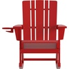 image:imageFlash Furniture Halifax Adirondack Rocking Chair with Cup Holder Weather Resistant Poly Resin Adirondack Rocking Chair BlueRed