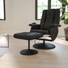image:imageFlash Furniture Hall Massaging Heat Controlled Adjustable Recliner and Ottoman with Wrapped Base in Black LeatherSoftBlack