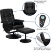 image:imageFlash Furniture Hall Massaging Heat Controlled Adjustable Recliner and Ottoman with Wrapped Base in Black LeatherSoftBlack