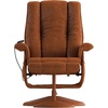 image:imageFlash Furniture Hall Massaging Heat Controlled Adjustable Recliner and Ottoman with Wrapped Base in Black LeatherSoftBrown