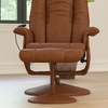 image:imageFlash Furniture Hall Massaging Heat Controlled Adjustable Recliner and Ottoman with Wrapped Base in Black LeatherSoftBrown