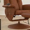image:imageFlash Furniture Hall Massaging Heat Controlled Adjustable Recliner and Ottoman with Wrapped Base in Black LeatherSoftBrown