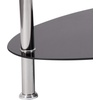 image:imageFlash Furniture Hampden Glass Coffee Table with Black Glass Shelves and Stainless Steel Legs