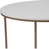 image:imageFlash Furniture Hampstead Collection Coffee Table  Modern White Finish Coffee Table  Crisscross Brushed Gold Frame