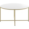 image:imageFlash Furniture Hampstead Collection Coffee Table  Modern White Finish Coffee Table  Crisscross Brushed Gold Frame