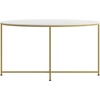image:imageFlash Furniture Hampstead Collection Coffee Table  Modern White Finish Coffee Table  Crisscross Brushed Gold Frame