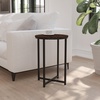 image:imageFlash Furniture Hampstead Collection End Table  Modern Walnut Finish End Table  Crisscross Matte Black FrameWalnut TopMatte Black Frame
