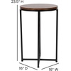 image:imageFlash Furniture Hampstead Collection End Table  Modern Walnut Finish End Table  Crisscross Matte Black FrameWalnut TopMatte Black Frame