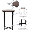 image:imageFlash Furniture Hampstead Collection End Table  Modern Walnut Finish End Table  Crisscross Matte Black FrameWalnut TopMatte Black Frame