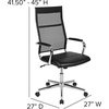 image:imageFlash Furniture Hansel High Back Black LeatherSoft Contemporary Panel Executive Swivel Office ChairBlack