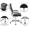 image:imageFlash Furniture Hansel High Back Black LeatherSoft Contemporary Panel Executive Swivel Office ChairBlack