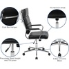 image:imageFlash Furniture Hansel High Back Black LeatherSoft Contemporary Panel Executive Swivel Office ChairBlack