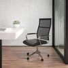 image:imageFlash Furniture Hansel High Back Black LeatherSoft Contemporary Panel Executive Swivel Office ChairBlack