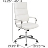 image:imageFlash Furniture Hansel High Back Black LeatherSoft Contemporary Panel Executive Swivel Office ChairWhite