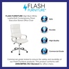 image:imageFlash Furniture Hansel High Back Black LeatherSoft Contemporary Panel Executive Swivel Office ChairWhite