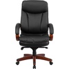 image:imageFlash Furniture Hansel High Back Black LeatherSoft Executive Ergonomic Office Chair with SynchroTilt Mechanism Mahogany Wood Base and Arms