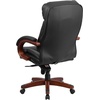 image:imageFlash Furniture Hansel High Back Black LeatherSoft Executive Ergonomic Office Chair with SynchroTilt Mechanism Mahogany Wood Base and Arms