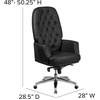 image:imageFlash Furniture Hansel High Back Traditional Tufted White LeatherSoft Multifunction Executive Swivel Ergonomic Office Chair with ArmsBlack