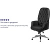 image:imageFlash Furniture Hansel High Back Traditional Tufted White LeatherSoft Multifunction Executive Swivel Ergonomic Office Chair with ArmsBlack