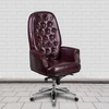 image:imageFlash Furniture Hansel High Back Traditional Tufted White LeatherSoft Multifunction Executive Swivel Ergonomic Office Chair with ArmsBurgundy