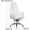 image:imageFlash Furniture Hansel High Back Traditional Tufted White LeatherSoft Multifunction Executive Swivel Ergonomic Office Chair with ArmsWhite