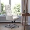 image:imageFlash Furniture Hansel High Back Traditional Tufted White LeatherSoft Multifunction Executive Swivel Ergonomic Office Chair with ArmsWhite