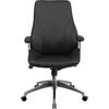 image:imageFlash Furniture Hansel MidBack Black LeatherSoft Smooth Upholstered Executive Swivel Office Chair with ArmsBlack