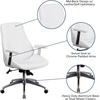 image:imageFlash Furniture Hansel MidBack Black LeatherSoft Smooth Upholstered Executive Swivel Office Chair with ArmsWhite