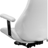 image:imageFlash Furniture Hansel MidBack Black LeatherSoft Smooth Upholstered Executive Swivel Office Chair with ArmsWhite