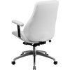 image:imageFlash Furniture Hansel MidBack Black LeatherSoft Smooth Upholstered Executive Swivel Office Chair with ArmsWhite