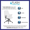 image:imageFlash Furniture Hansel MidBack Black LeatherSoft Smooth Upholstered Executive Swivel Office Chair with ArmsWhite