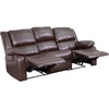 image:imageFlash Furniture Harmony Series Black LeatherSoft Loveseat with Two BuiltIn ReclinersBrown Leathersoft