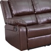 image:imageFlash Furniture Harmony Series Black LeatherSoft Loveseat with Two BuiltIn ReclinersBrown Leathersoft