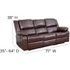 image:imageFlash Furniture Harmony Series Black LeatherSoft Loveseat with Two BuiltIn ReclinersBrown Leathersoft