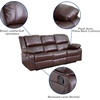 image:imageFlash Furniture Harmony Series Black LeatherSoft Loveseat with Two BuiltIn ReclinersBrown Leathersoft