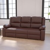 image:imageFlash Furniture Harmony Series Black LeatherSoft Loveseat with Two BuiltIn ReclinersBrown Leathersoft