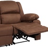 image:imageFlash Furniture Harmony Series Black LeatherSoft Loveseat with Two BuiltIn ReclinersChocolate Brown Microfiber