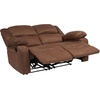 image:imageFlash Furniture Harmony Series Black LeatherSoft Loveseat with Two BuiltIn ReclinersChocolate Brown Microfiber