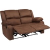 image:imageFlash Furniture Harmony Series Black LeatherSoft Loveseat with Two BuiltIn ReclinersChocolate Brown Microfiber