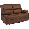 image:imageFlash Furniture Harmony Series Black LeatherSoft Loveseat with Two BuiltIn ReclinersChocolate Brown Microfiber