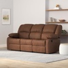 image:imageFlash Furniture Harmony Series Black LeatherSoft Loveseat with Two BuiltIn ReclinersChocolate Brown Microfiber
