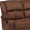 image:imageFlash Furniture Harmony Series Black LeatherSoft Loveseat with Two BuiltIn ReclinersChocolate Brown Microfiber