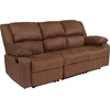 image:imageFlash Furniture Harmony Series Black LeatherSoft Loveseat with Two BuiltIn ReclinersChocolate Brown Microfiber