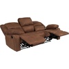 image:imageFlash Furniture Harmony Series Black LeatherSoft Loveseat with Two BuiltIn ReclinersChocolate Brown Microfiber