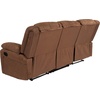 image:imageFlash Furniture Harmony Series Black LeatherSoft Loveseat with Two BuiltIn ReclinersChocolate Brown Microfiber