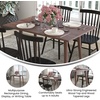 image:imageFlash Furniture Hatfield MidCentury Modern Dining Table  Dark Walnut Engineered Wood Kitchen Table  47 Inches  Tapered Wood Legs  Seats up to 4 Adults